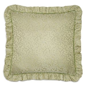 Gingerlily Coral Fern Square Decorative Pillow