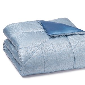 Gingerlily Coral Fern Eiderdown Coverlet, Queen