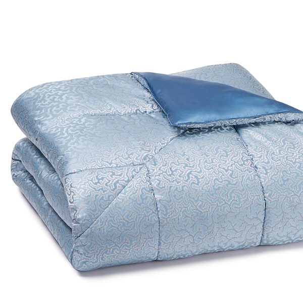 Gingerlily Coral Fern Eiderdown Coverlet, Queen