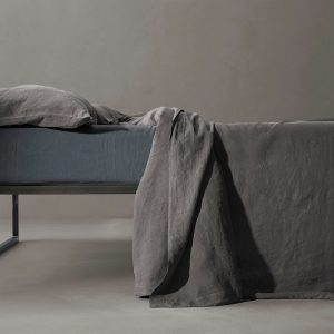 Society Limonta Rem Linen Flat Sheet, King/Queen