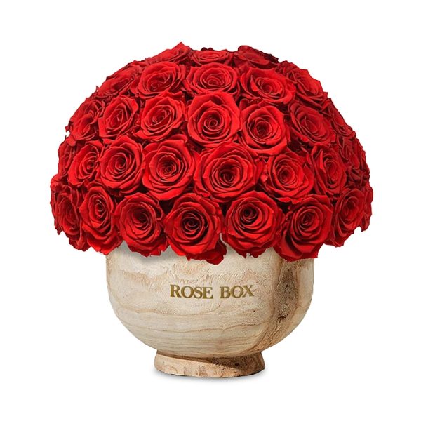 Rose Box Nyc Extra Large Wooden Half Ball of Roses