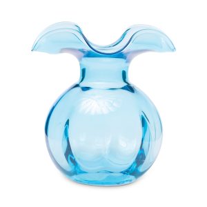Vietri Hibiscus Glass Bud Vase, Aqua