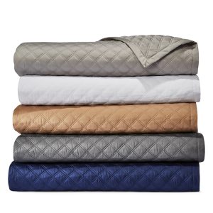 Hudson Park Double Diamond Coverlet, King - Exclusive