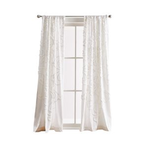 Peri Home Gates Tufted Chenille 108 x 50 Poletop Window Panel, Pair