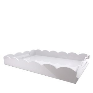 Addison Ross Large Lacquer Scalloped Ottoman Tray