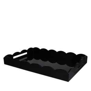 Addison Ross Large Lacquer Scalloped Ottoman Tray