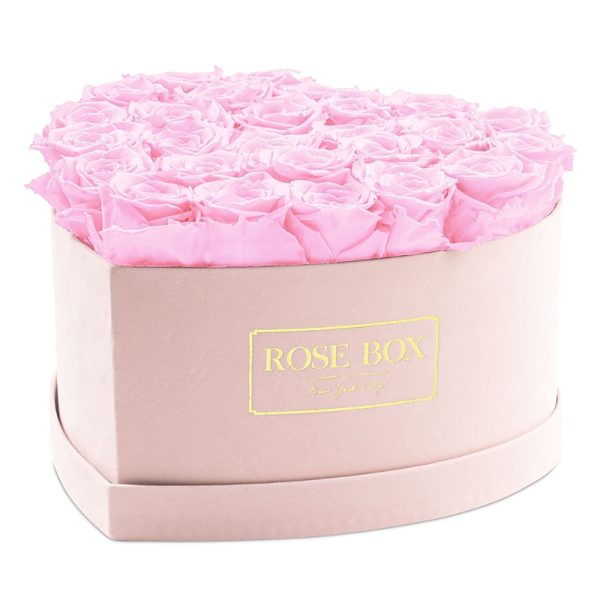 Rose Box Nyc Large Pink Heart Box