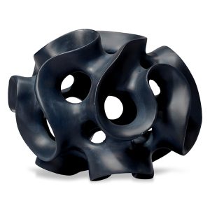 Jamie Young Ribbon Sphere Decor in Black Resin