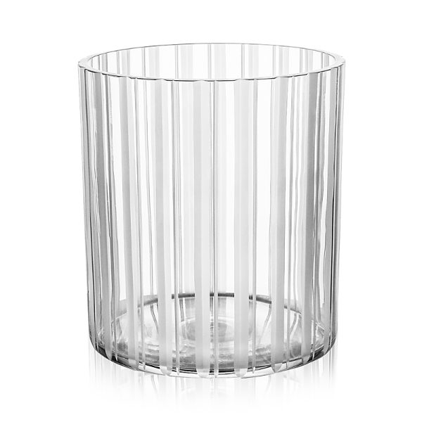 Orrefors Cut In Number Stripes Vase, Medium