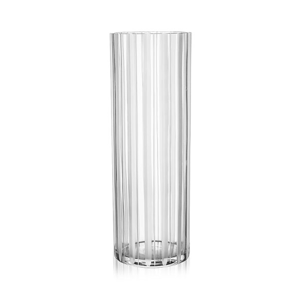 Orrefors Cut In Number Stripes Vase, Large