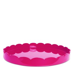 Addison Ross Large Lacquer Scalloped Tray, 16 Round