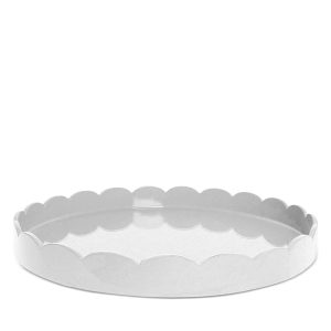 Addison Ross Large Lacquer Scalloped Tray, 16 Round