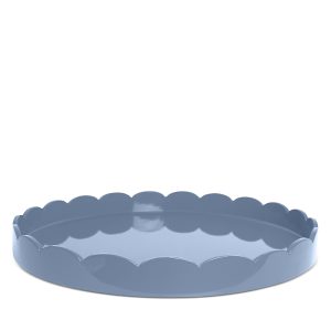 Addison Ross Large Lacquer Scalloped Tray, 16 Round