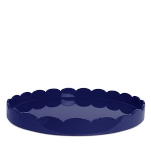 Addison Ross Large Lacquer Scalloped Tray, 20 Round