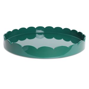 Addison Ross Large Lacquer Scalloped Tray, 20 Round