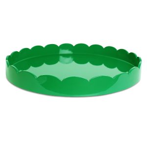 Addison Ross Large Lacquer Scalloped Tray, 20 Round