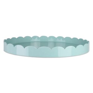 Addison Ross Large Lacquer Scalloped Tray, 20 Round