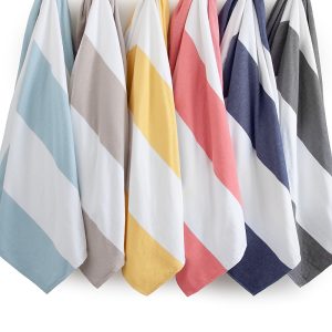 Kassatex Block Stripe Fouta Beach Towel