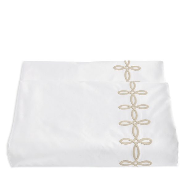 Matouk Gordian Knot Percale Duvet Cover, Full/Queen