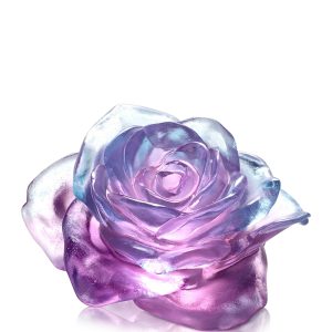 Liuli Amorous World Crystal Rose Figurine