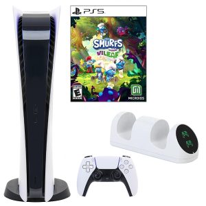 Sony PlayStation 5 Digital Console with The Smurfs Game and Dock