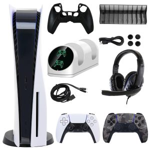 Sony PS5 Core with Extra Camo Dualsense Controller and Accessories Kit