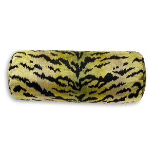 Scalamandre Tigre Bolster Decorative Pillow, 21 x 7