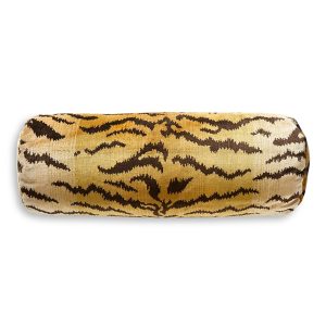 Scalamandre Tigre Bolster Decorative Pillow, 21 x 7