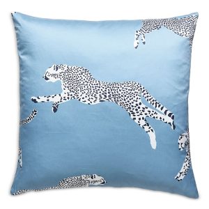 Scalamandre Leaping Cheetah Decorative Pillow, 22 x 22