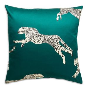 Scalamandre Leaping Cheetah Decorative Pillow, 22 x 22