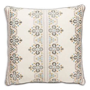 Scalamandre Imogen Embroidery Decorative Pillow, 18 x 18