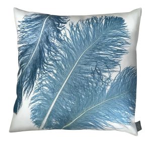 Aviva Stanoff Plume Twilight Ivoire Eco Suede Collection Pillow, 20 x 20