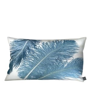 Aviva Stanoff Plume Twilight Ivoire Eco Suede Collection Pillow, 12 x 20