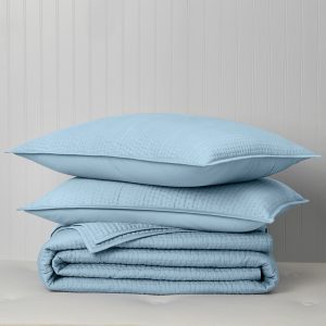 Sky Pickstitch Coverlet Set, King - Exclusive