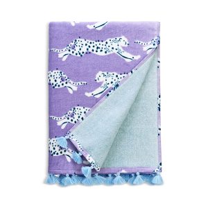 Matouk Schumacher Leaping Leopard Beach Towel
