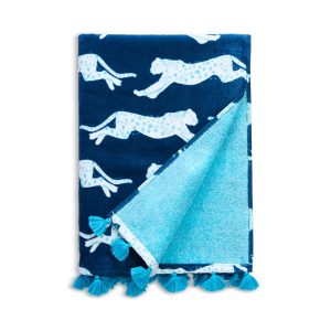Matouk Schumacher Leaping Leopard Beach Towel
