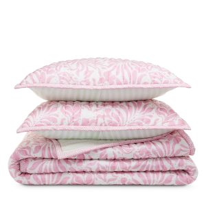 Aqua Reversible Printed Cotton Quilt Set, Queen - Exclusive