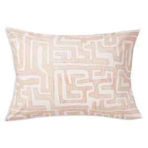 St. Frank Blush Classic Kuba Cloth King Pillowcase, Pair