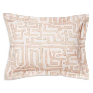 St. Frank Blush Classic Kuba Cloth King Sham, Pair