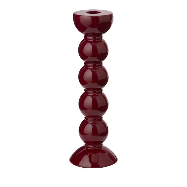 Addison Ross Lacquered Bobbin-Shaped Candlestick, Tall