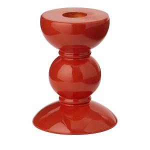 Addison Ross Lacquered Bobbin-Shaped Candlestick, Small