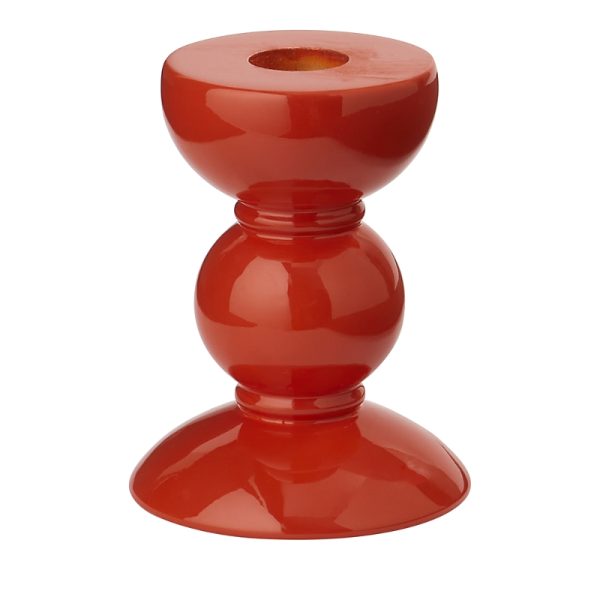 Addison Ross Lacquered Bobbin-Shaped Candlestick, Small