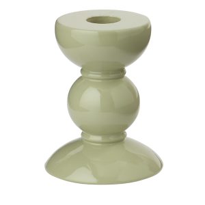 Addison Ross Lacquered Bobbin-Shaped Candlestick, Small