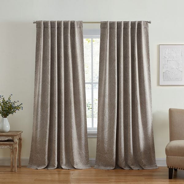 Elrene Home Fashions Vittoria Paisley Printed Blackout Curtain Panel, 52 x 84