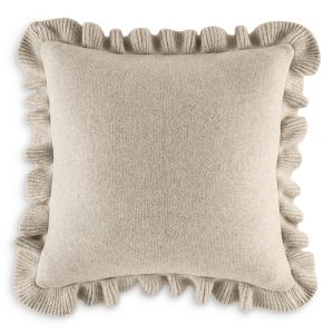Sky Ruffle Edge Knit Decorative Pillow, 20 x 20 - Exclusive