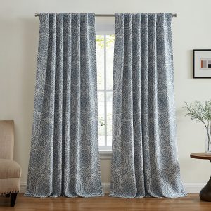 Elrene Home Fashions Giovanni Medallion Blackout Window Curtain Panel, 52 x 95