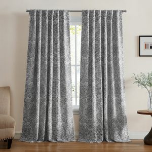 Elrene Home Fashions Giovanni Medallion Blackout Window Curtain Panel, 52 x 95