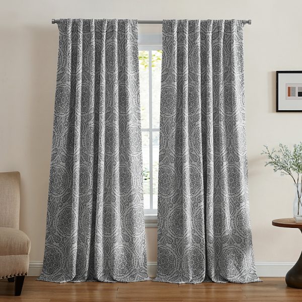 Elrene Home Fashions Giovanni Medallion Blackout Window Curtain Panel, 52 x 95