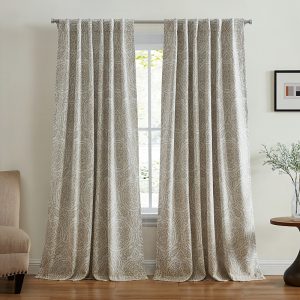 Elrene Home Fashions Giovanni Medallion Blackout Window Curtain Panel, 52 x 95