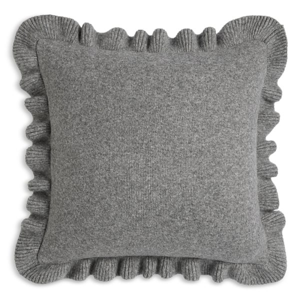 Sky Ruffle Edge Knit Decorative Pillow, 20 x 20 - Exclusive